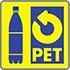 klein Pet Logo evian Flasche Recyceln