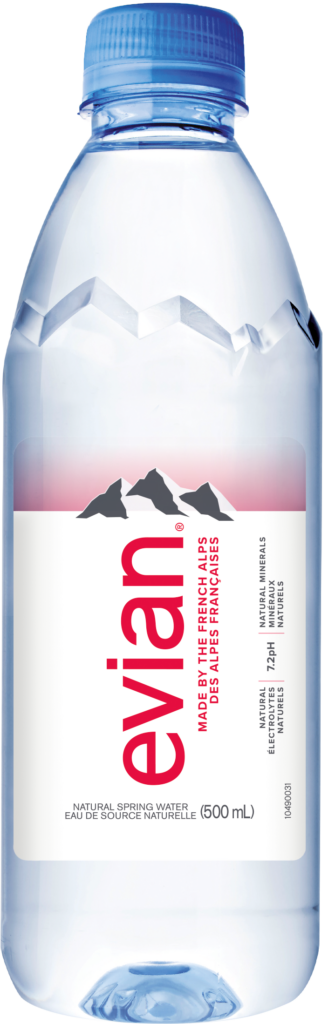 500 mL Water Bottle - Natural Spring Water - Evian