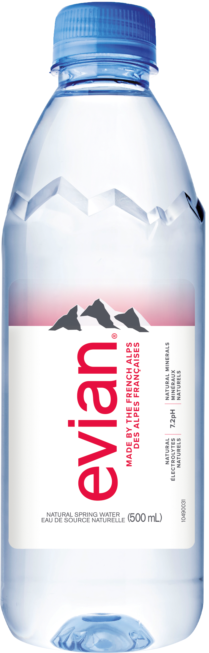 500 mL Water Bottle - Natural Spring Water - Evian