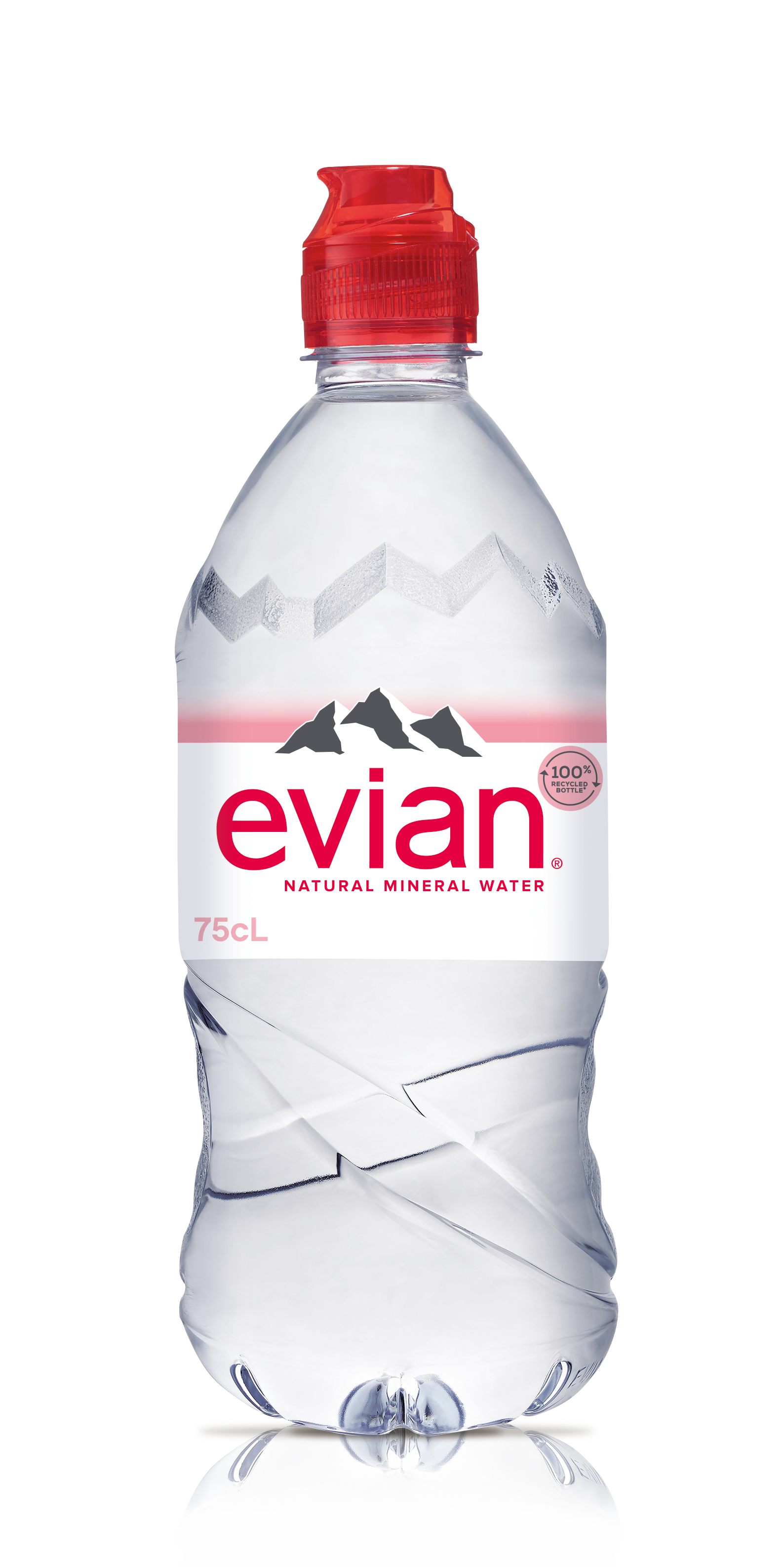 Eau plate 750 ml - Bouteille d'eau en Verre - Evian