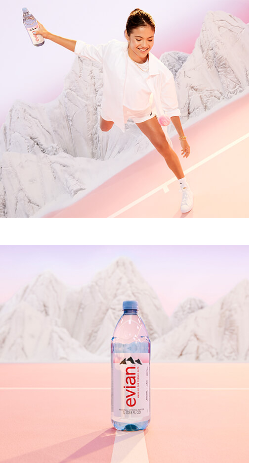 Evian water brand launches a water series called dua 💖 #dualipa