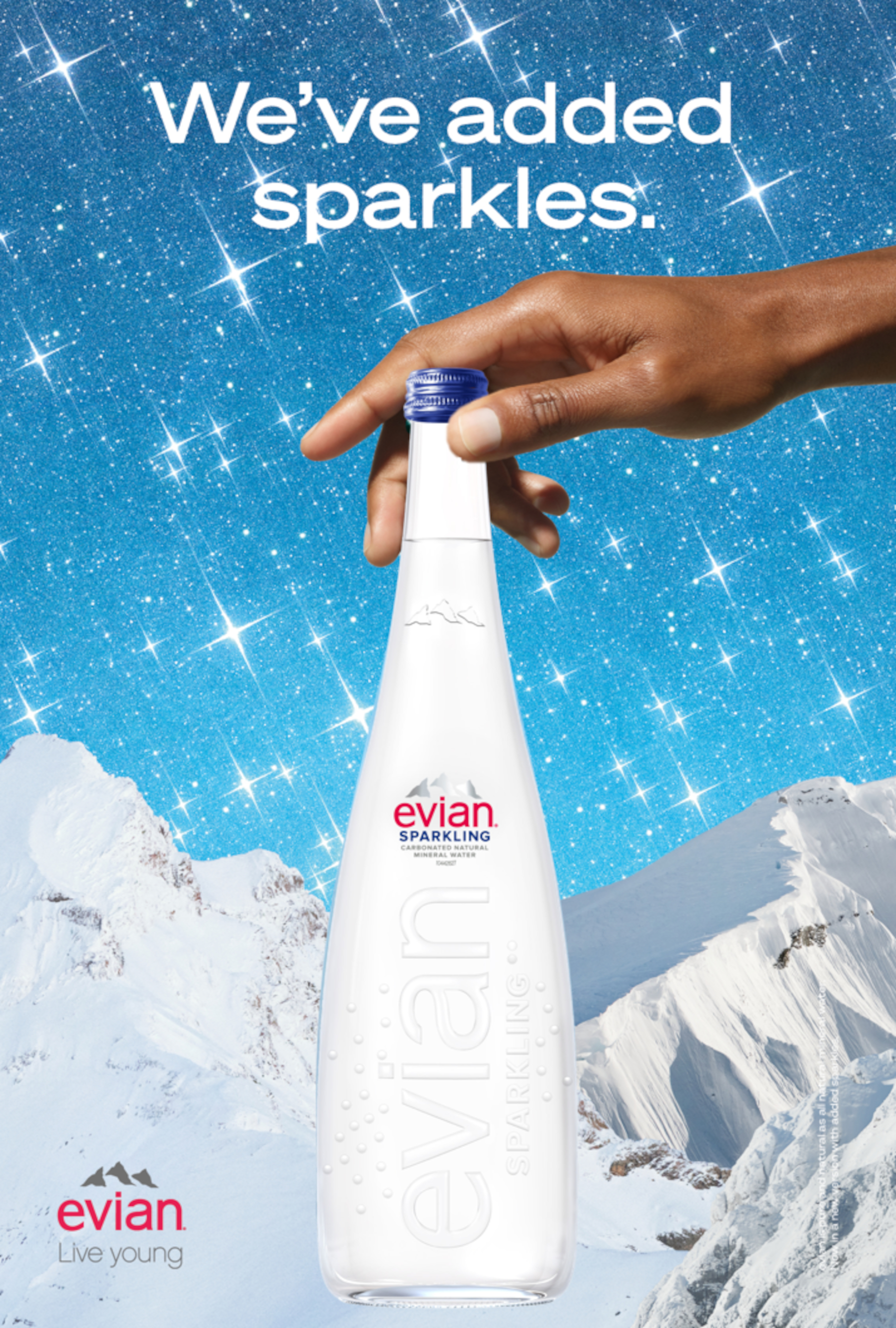 evian sparkling bottle homepage