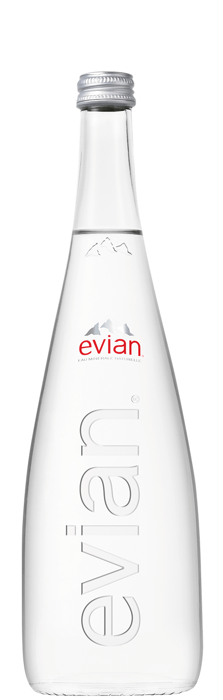 EAU EVIAN - 12 bouteilles de 1 L en verre consigné (consigne de 4,20 €  comprise dans le prix) SOURIRE DES SAVEURS, Cave Toulouse