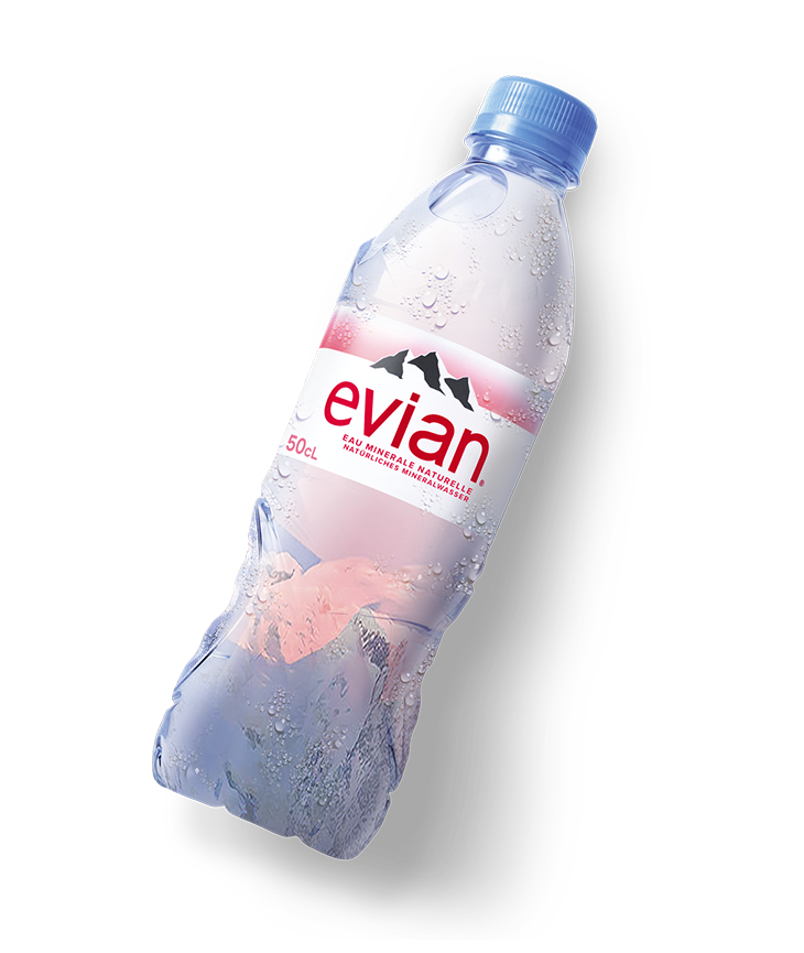 evian Wasser von der Natur geschaffen 