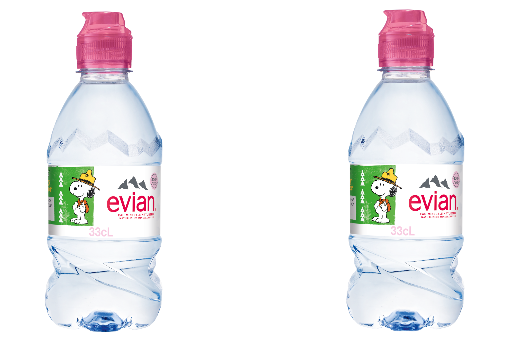 snoopy evian flasche