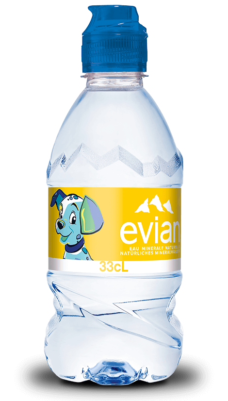 evian Dalmation Disney Wasserflasche für Kinder mit verspielteren Look und klassischen Tierfiguren 33cl 