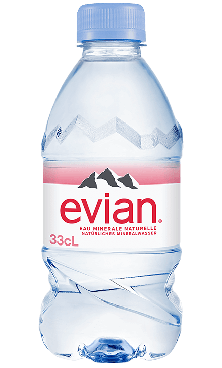 Unsere Wasserflasche Everyday evian natürliches Mineralwasser 33cl