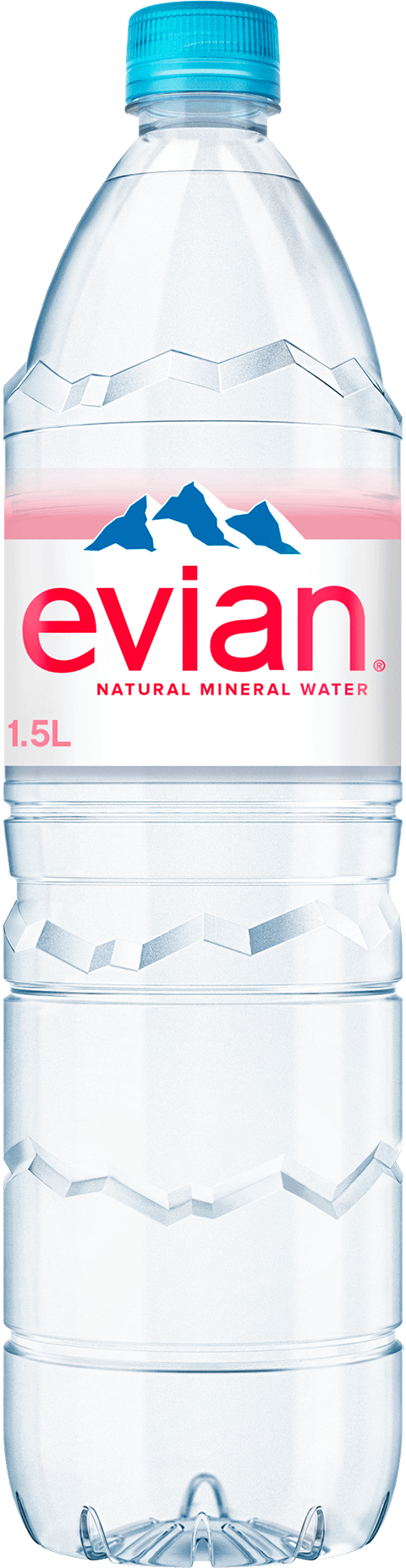 evian natürliches Mineralwasser in 1L PET-Einwegpfandflasche - Evian