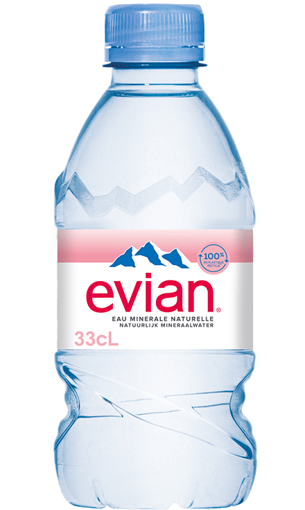 Bouteilles d'eau Evian en verre - 33 cl