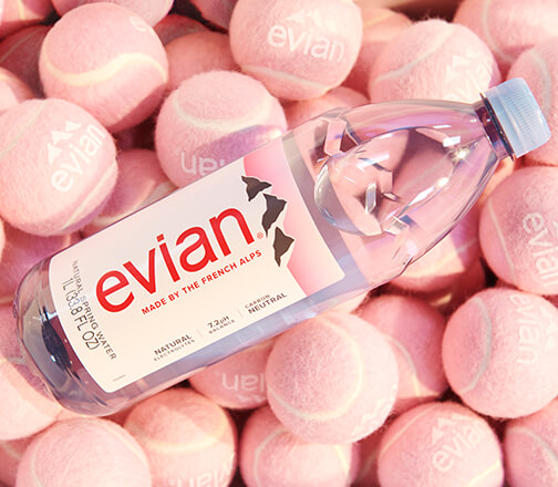 Evian water brand launches a water series called dua 💖 #dualipa