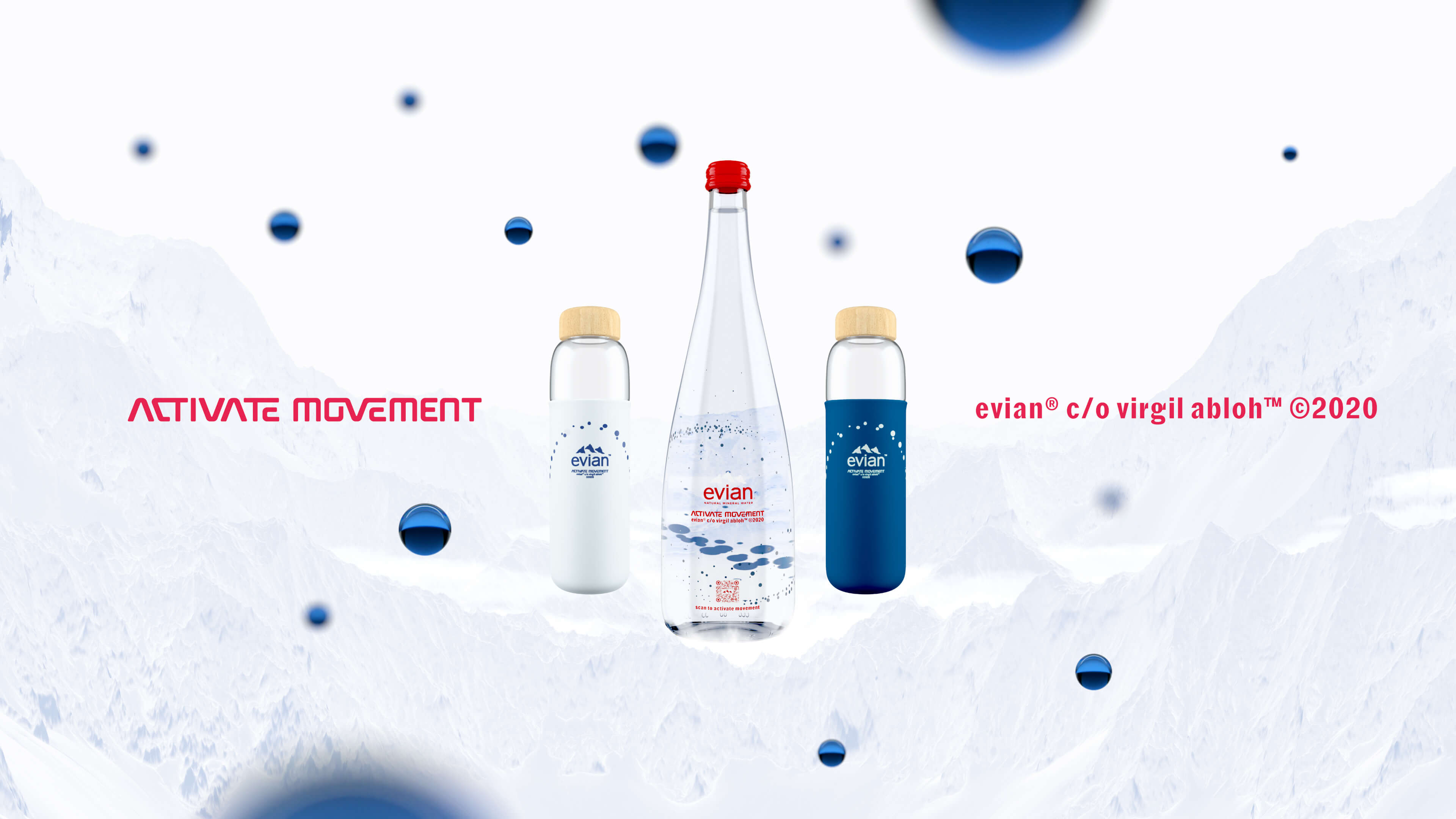 Virgil Abloh x Evian x Soma Make a Rainbow Bottles