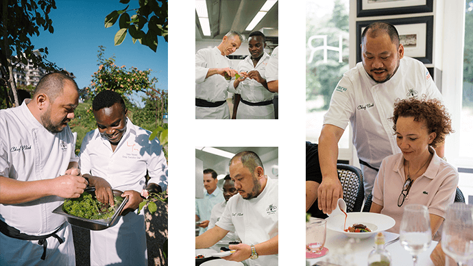 Collage: 4 Hands Dining Event Collage: 4 Hands Dining Event