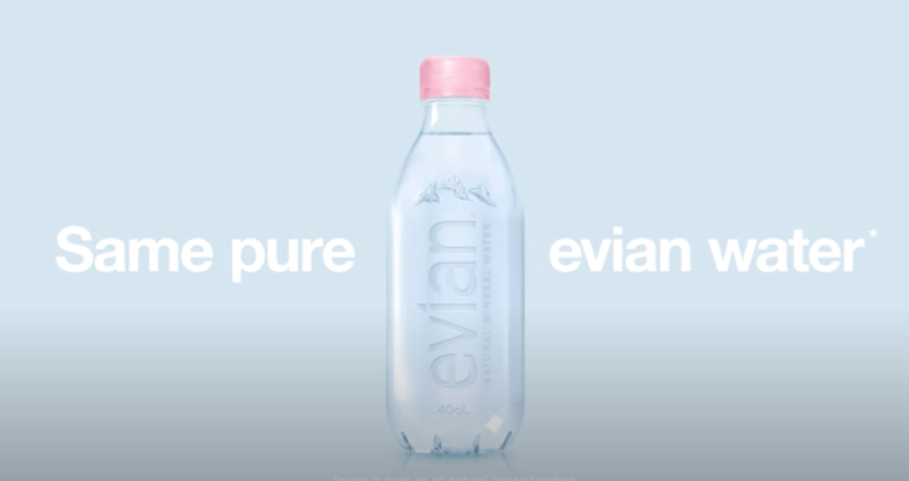 Bouteille sans étiquette - Evian