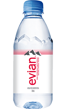 evian natürliches Mineralwasser in 1L PET-Einwegpfandflasche - Evian