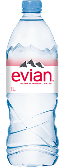 EVIAN Bouteille plastique d'eau d'1 litre minérale plate